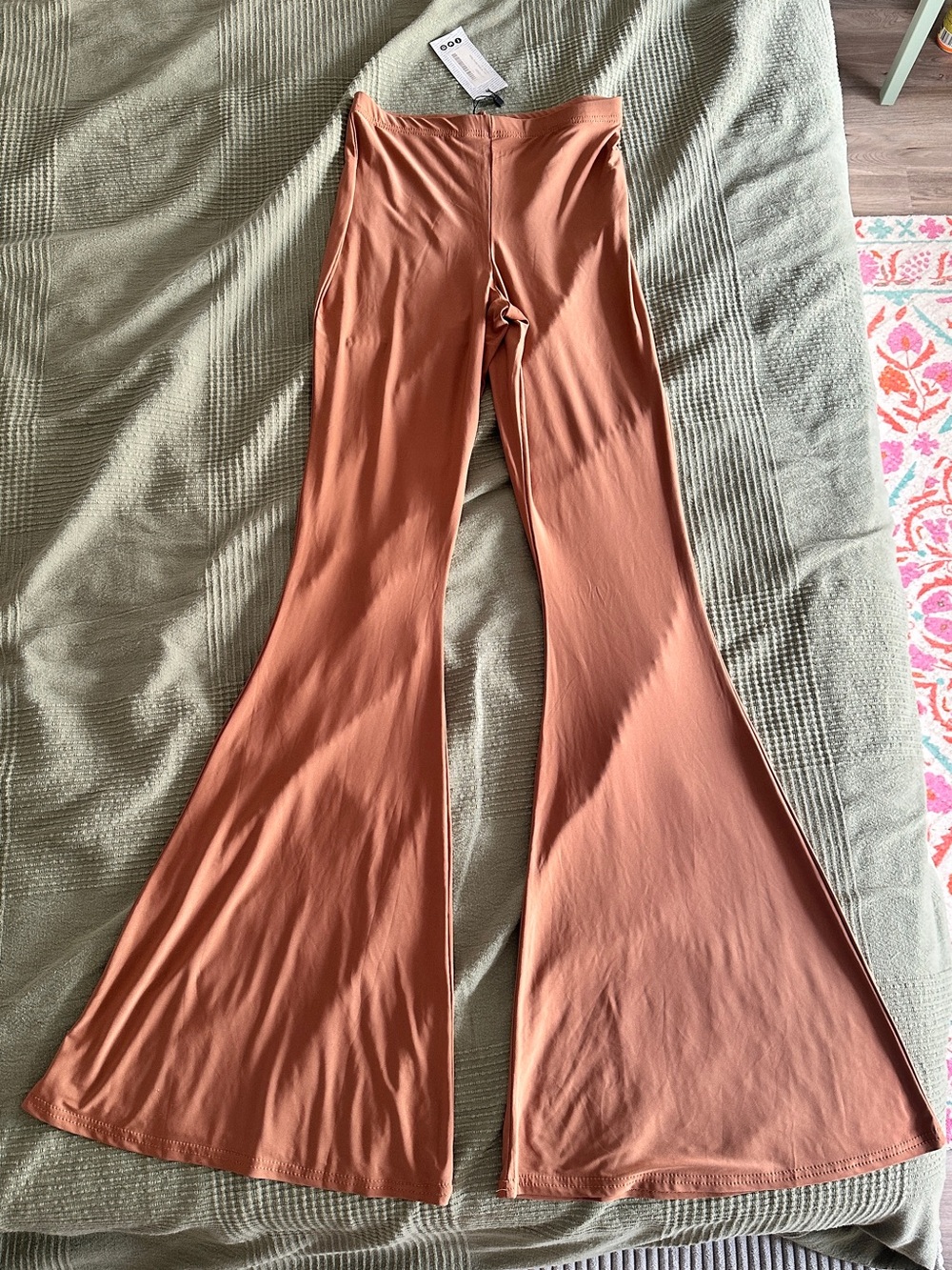 Brand New High-Waist Rust/ Camel Flare Pants Very Stretchy